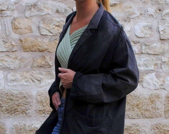Faded gray jacket vintage oversize