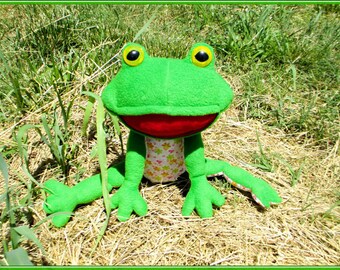 Sewing toy pattern Animal pattern Frog Stuffed toy Soft toy pattern Plush toy pattern How to sew soft toy Sewing toy pattern Sewing toy frog