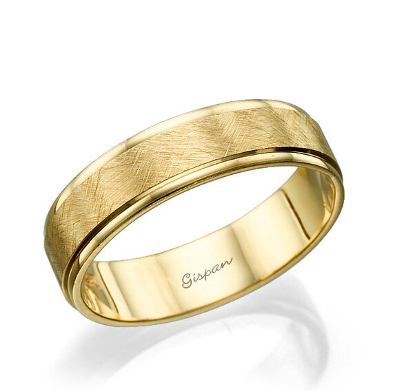 Mens Matte K Gold Ring Mens Matte K Gold Ring