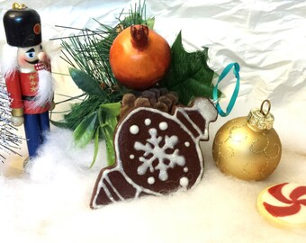 Iced Gingerbread Ornament Clay Christmas Cookie Ornament