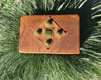 Vintage Leather Box, Vintage Jewelry Box, Leather Jewelry Box, Genuine Leather, Brown Jewelry, Brown Jewelry Box.