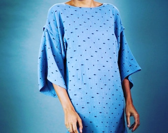Cotton sleeves dress