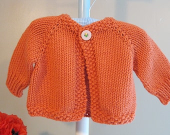 1950s Vintage Knit Baby Sweater Pattern Lacy Raglan Sleeve