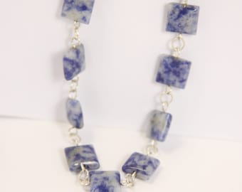 Sodalite - 925 sterling silver necklace