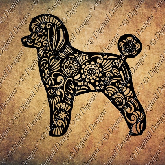 Download Zentangle Poodle SVG dxf fcm eps ai png cut file for