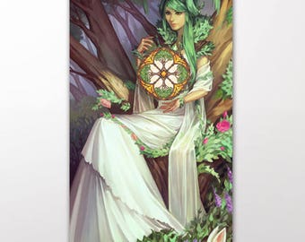 Queen of Pentacles (11"x19")