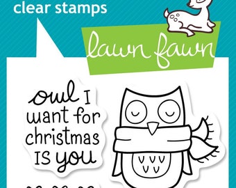 Lawn Fawn Clear Photopolymer Rubber Stamp set - Winter Owl