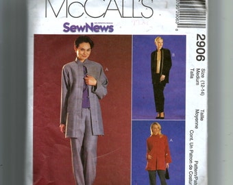McCall's Misses' Unlined Jacket, Top and Pull-On Pants Pattern 2906