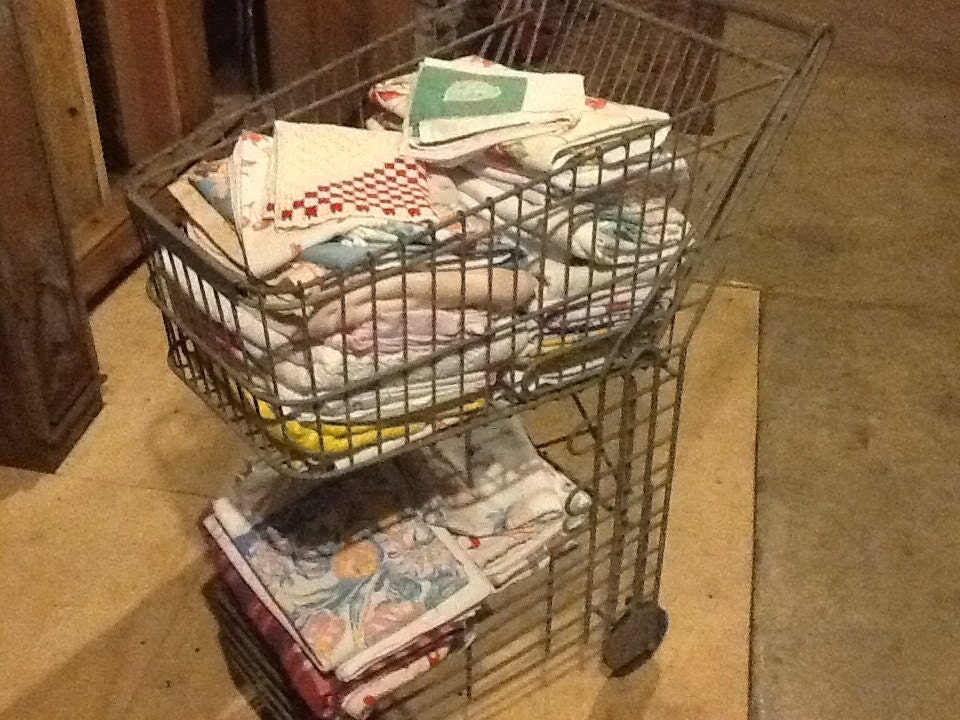 Grocery Shopping Cart Galvanized Metal Antique Amity Oregon