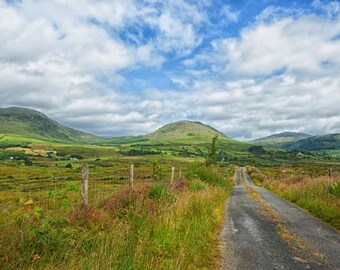 Photography, Lonely Road - country road, Irish Countryside, Ireland Photography