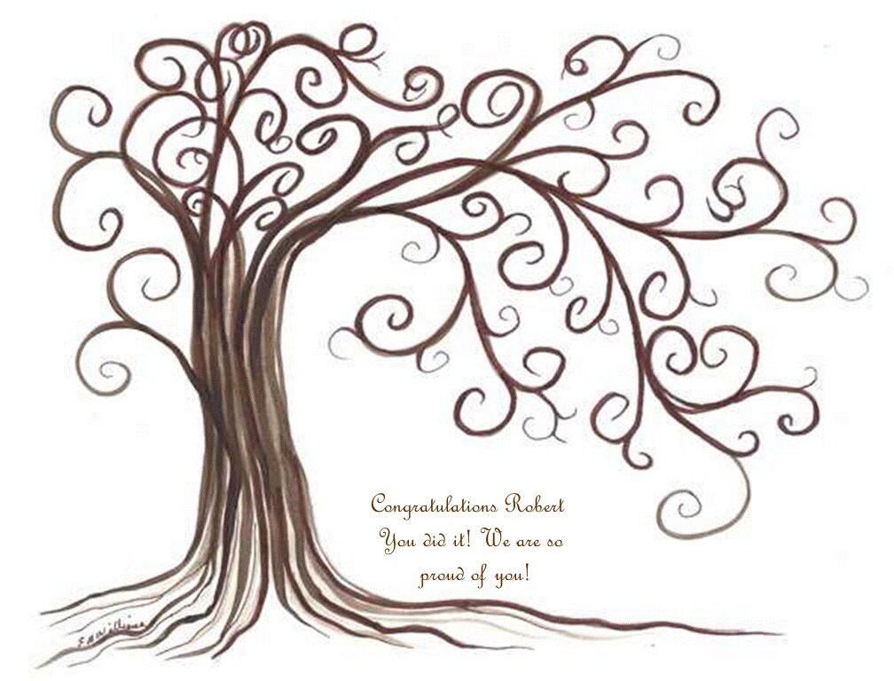 thumbprint tree Graduation gift Party Family Reunion Party thumbprint tree Graduation gift Party Family Reunion Party