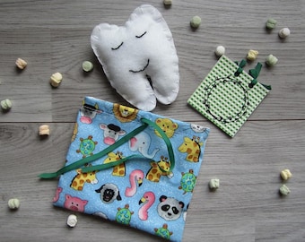 Tooth-pocket with pouch and exercise book