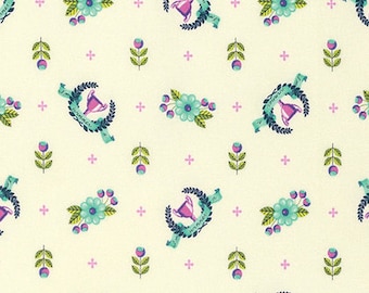 Slow & Steady by Tula Pink for Free Spirit - Winner's Circle - Blue Raspberry - 1/2 Yard Cotton Quilt Fabric 816