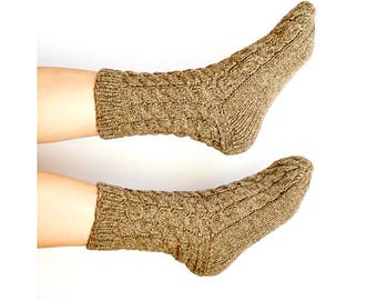 Wool Socks, Natural wool socks, Natural Knitted Wool Socks, Handmade Knit, Warm Sock, Leg warmers, women socks, men socks, gift for her