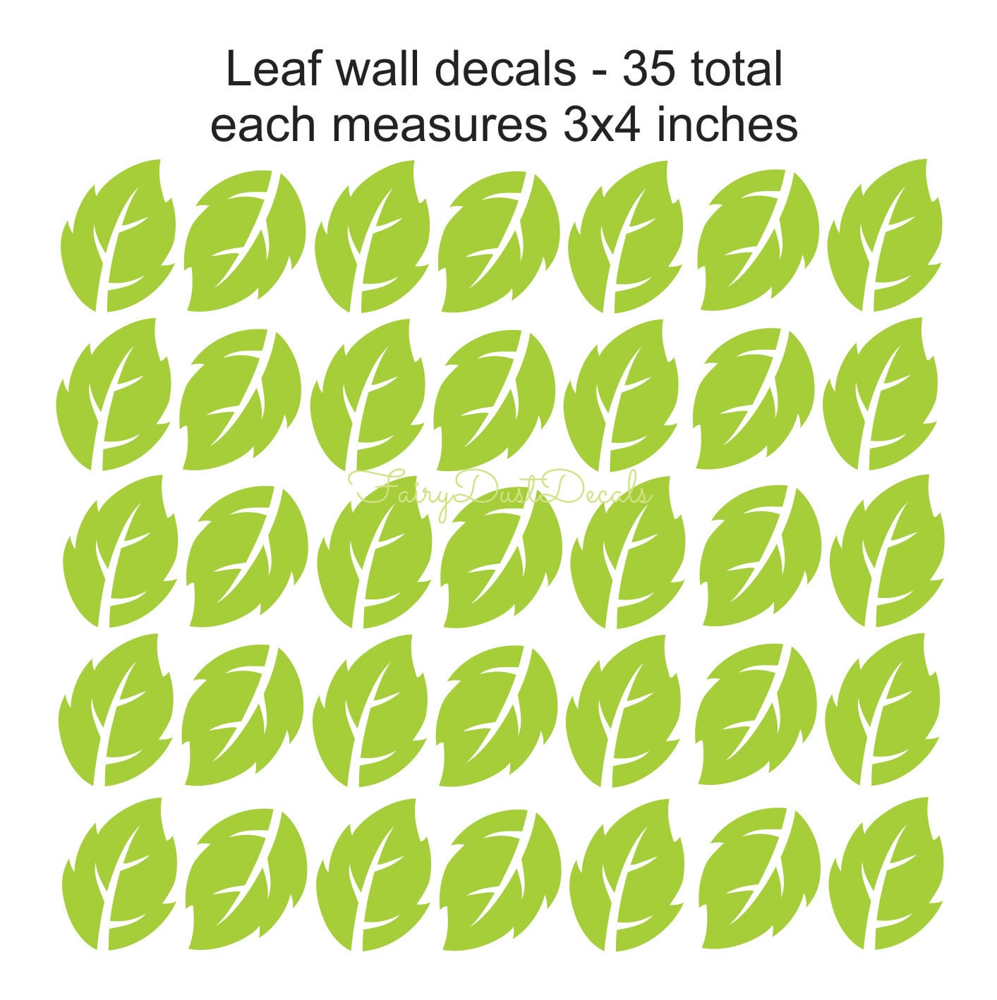 Leaf wall decal nursery wall decals vinyl leaf sticker