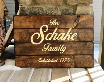 Customized Wood Sign - Established Date Sign, Rustic, Distressed, Country, Farmhouse, Shabby, Wood Plank, Home Decor