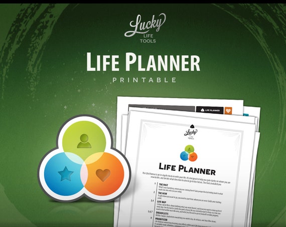 Life Planner; Instant download / Printable PDF; 10-page; Letter size 8.5"x11", Binder format