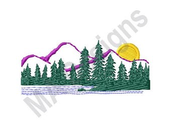 Landscape embroidery | Etsy