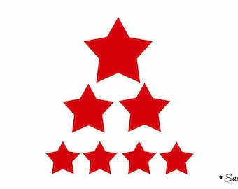 7 red stars flex hot-melt
