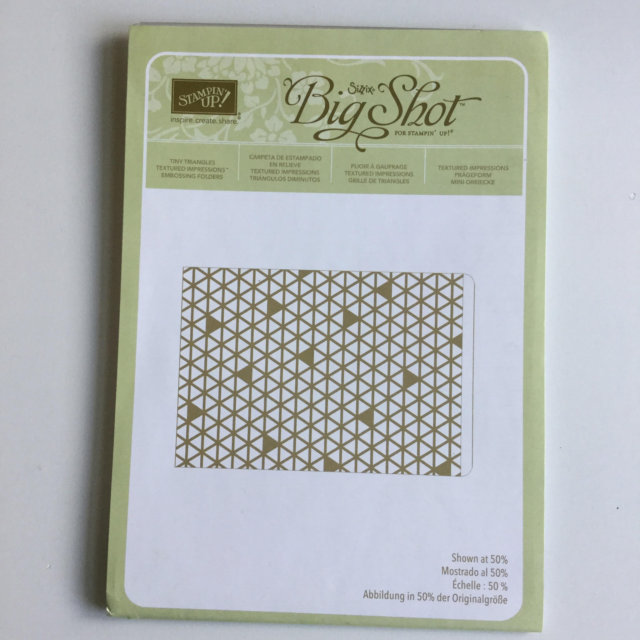 Stampin Up Retired Tiny Triangles Embossing Folder