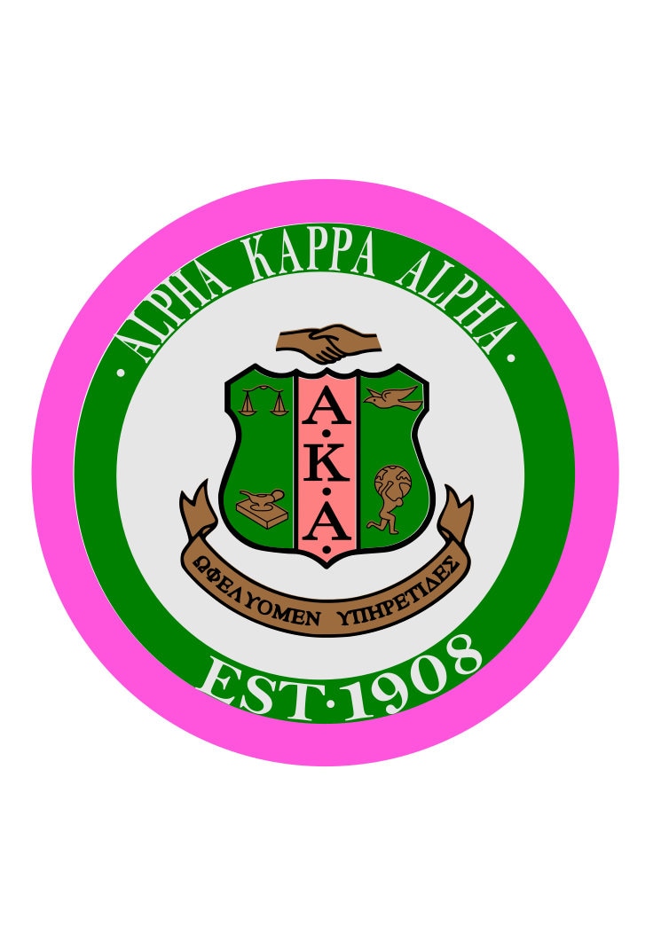 Alpha Kappa Alpha Circle AKA Crest AKA Shield Alpha Kappa