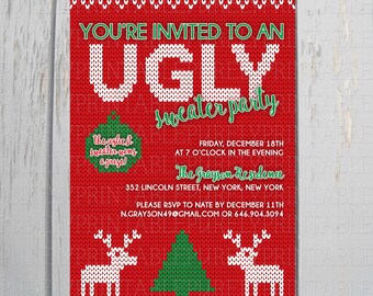 Printable Ugly Sweater Party Invitation