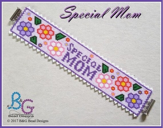 SPECIAL MOM Peyote Cuff Bracelet Pattern