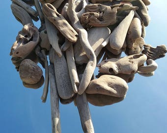 Bulk Driftwood 200 tiny pieces 1/2" to 3" pieces, Calif. ocean driftwood, Natural Pacific Ocean Driftwood pieces, little driftwood arts and