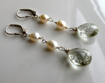 Bridal Prasiolite Earrings
