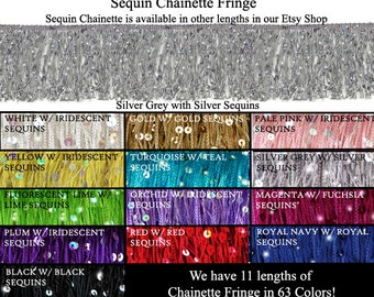 6" Sequin Chainette Fringe ~ Perfect for Performance, Dress or Dance Costume. It really sparkles!