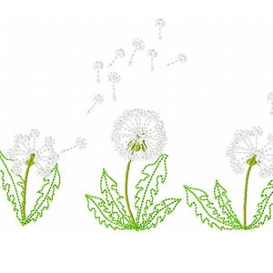 Dandelion flowers mini embroidery designs, small sizes - dandelion machine embroidery designs, for hoops 4x4 and 5x7 INSTANT DOWNLOAD