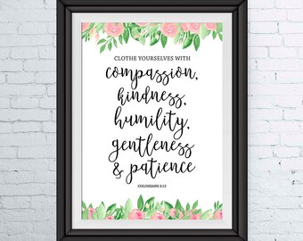 Laundry Print Bible Verse Print Laundry Room Decor