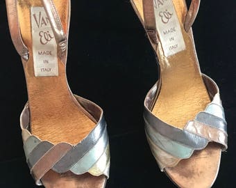 Van Eli Metallic Sling Backs