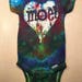 Adorable ice-dye batik moe. Heart onesie newborn, size 0-3 months. Super cute!