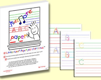 Preschool Writing Paper Lined Paper for Kindergarten