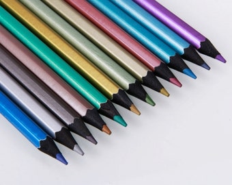 12PCS Metallic Coloured Drawing Pencil....Free Shipping in US!