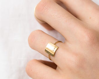Personalized Statement Ring • Custom Initial Ring • Coordinates Ring • Roman Numeral Ring • 14K Gold Fill, Sterling, Rose Gold • LR453 YARRA