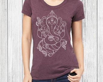 Ganesh, Ganesh Tshirt - yoga tee, buddhist, graphic tee, yoga t shirt, womens, t shirt, yoga tshirt, graphic tees