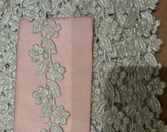 Lace silver liseraie a customize about 2.5 cm width