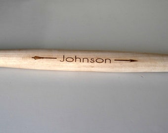 Personalized Rolling Pin French style Laser Engraved for the Baker, Cook, Pastry Chef, Housewarming Gift, Bridal Shower, Pie making