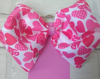 Girls large 8" inch pink hearts hair bow holder organiser tidy like JoJo Siwa Bows Signature Keeper Dance Moms