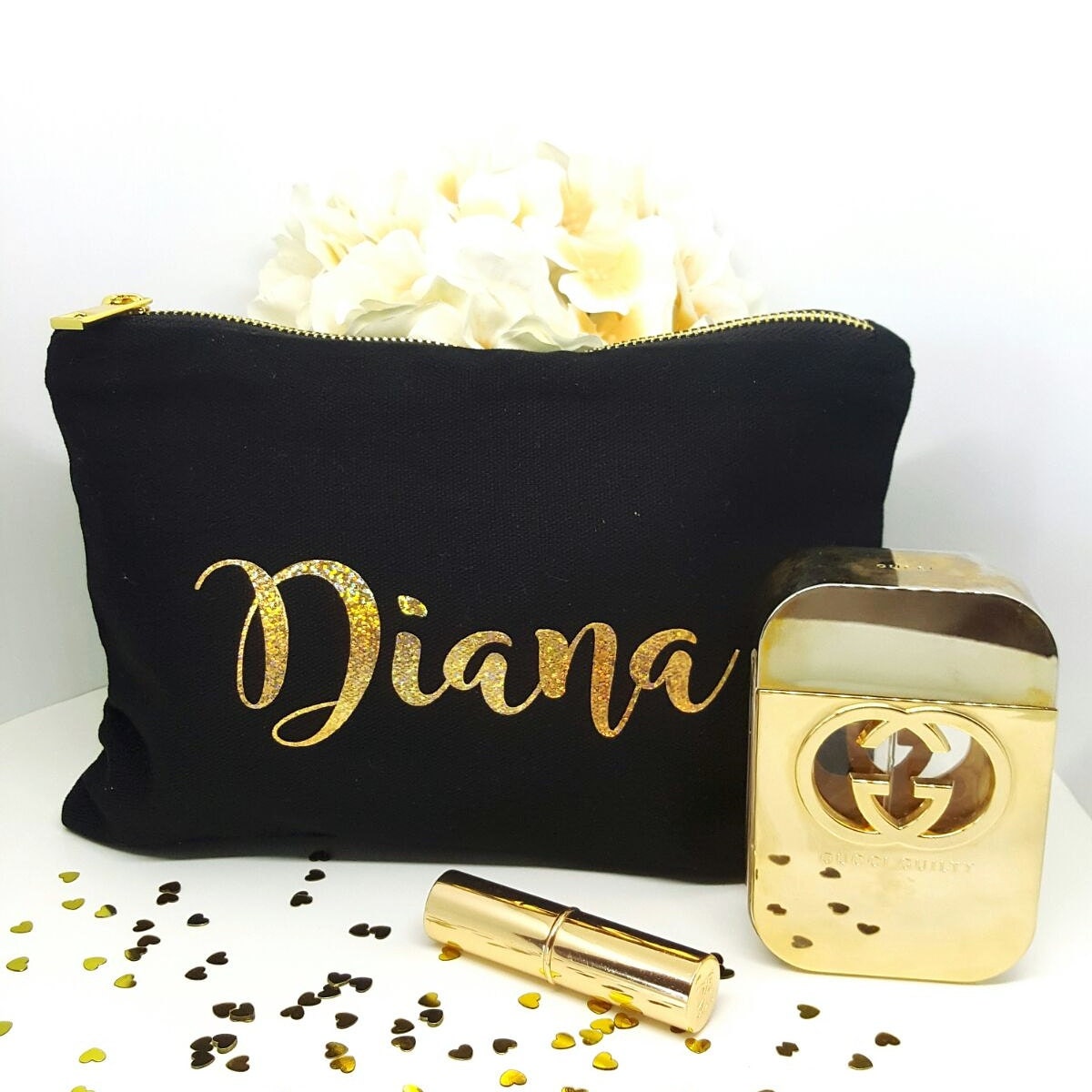 Personalized Cosmetic Bag Bridesmaid Gift Make Up Bag