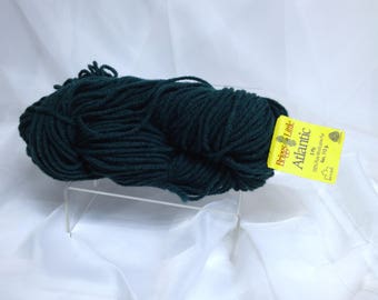 Vintage 100% Wool Yarn Briggs Little Atlantic 3 Ply 100 Percent Pure Wool Discontinued Wool Destash Deep Green Wool Yarn Virgin Wool