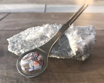 Crazy Lace Agate Letter Opener
