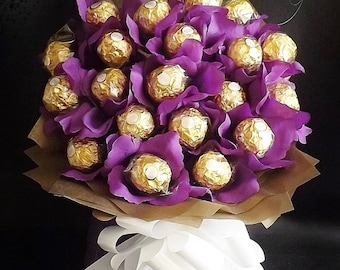 Ferrero Rocher Chocolate Bouquet-Hamper, perfect for Birthdays, Weddings, Special Occasions, Anniversary, Graduation, Farewell, get well