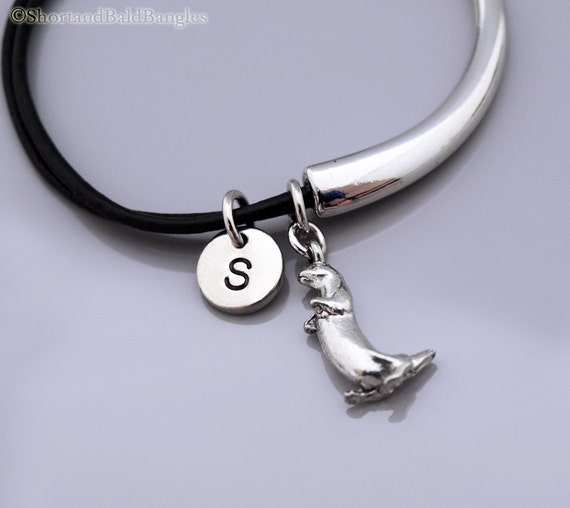 Otter charm Bangle Otter bracelet Otter charm jewelry Sea