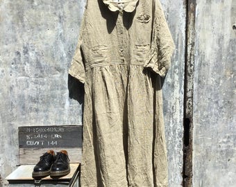 Mabel Shirt Dress-French Linen