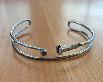 Double Bike Spoke Bangle Bracelet