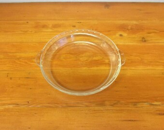 Vintage Pyrex deep dish pie plate clear fluted glass
