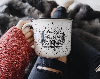 Campfire Mug // This Is My Adventure Mug //Ceramic Campfire Mug